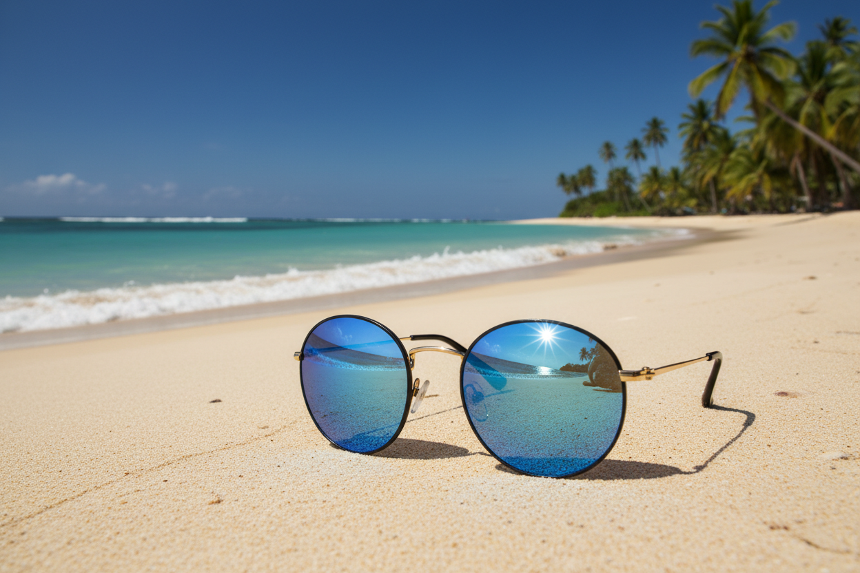 sunglass on beach